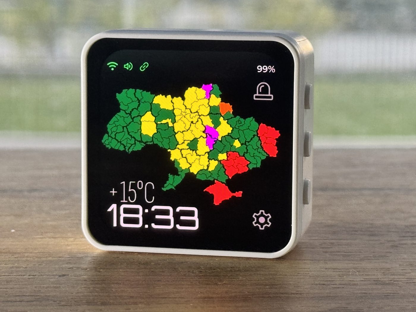 JAAM Touch: мапа тривог на екрані пристрою