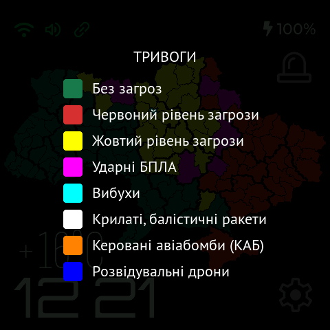 Легенда режиму «Тривоги»