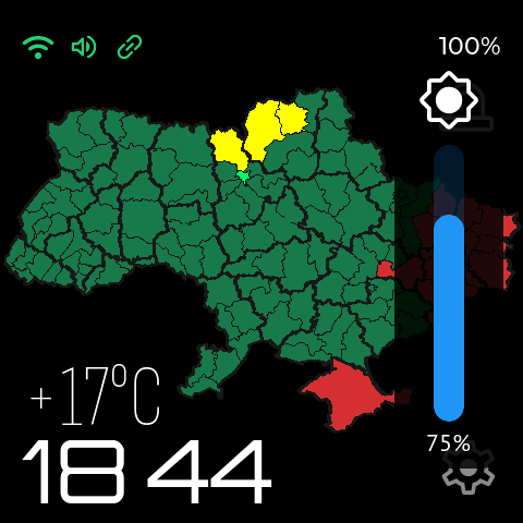 Значок швидкого керування яскравістю